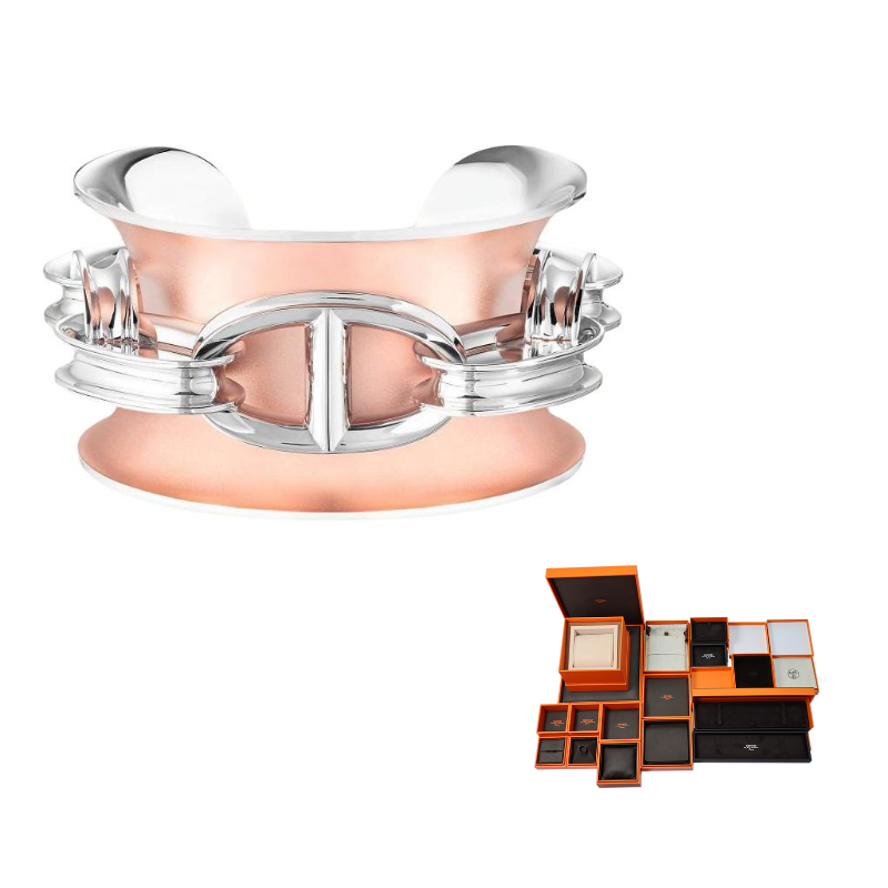 HERMES 925 Sterling Silver Bracelets Women's Silver