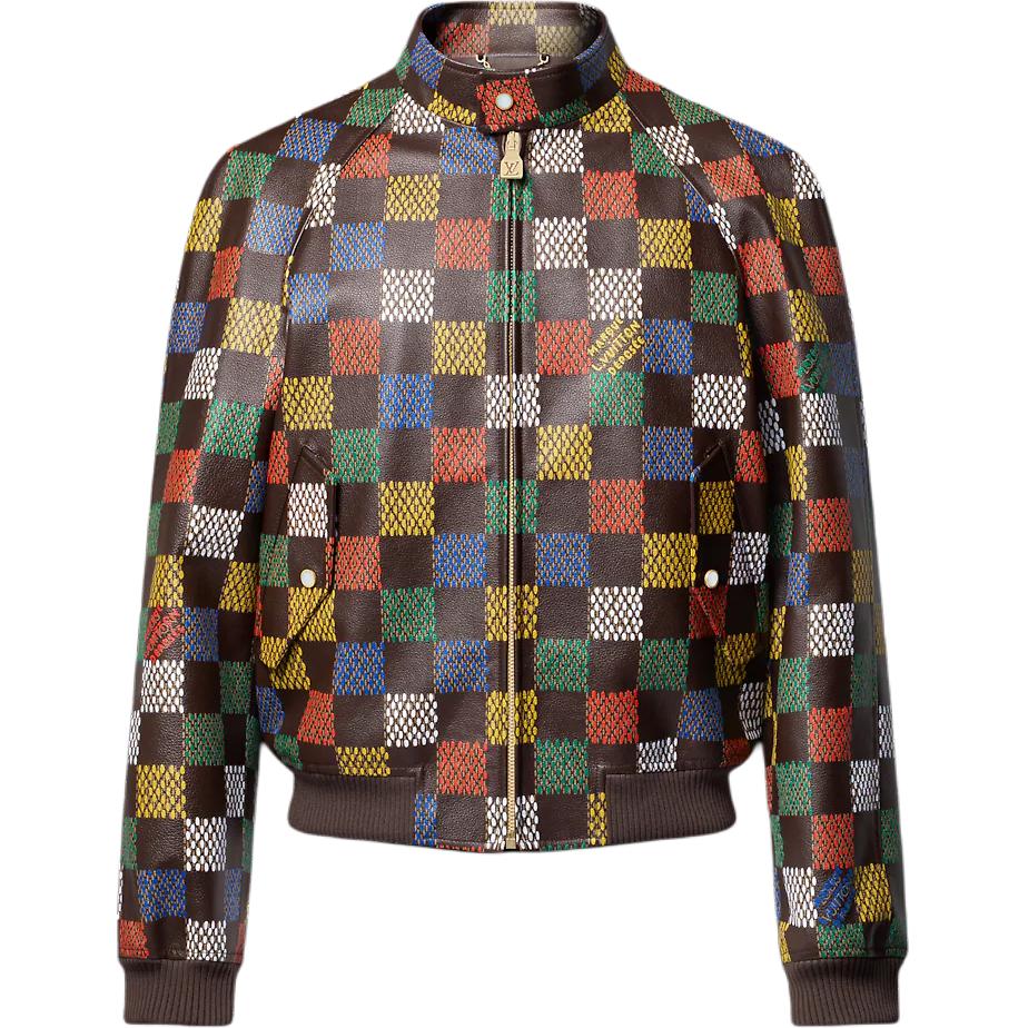 LOUIS VUITTON Damier Leather Blouson