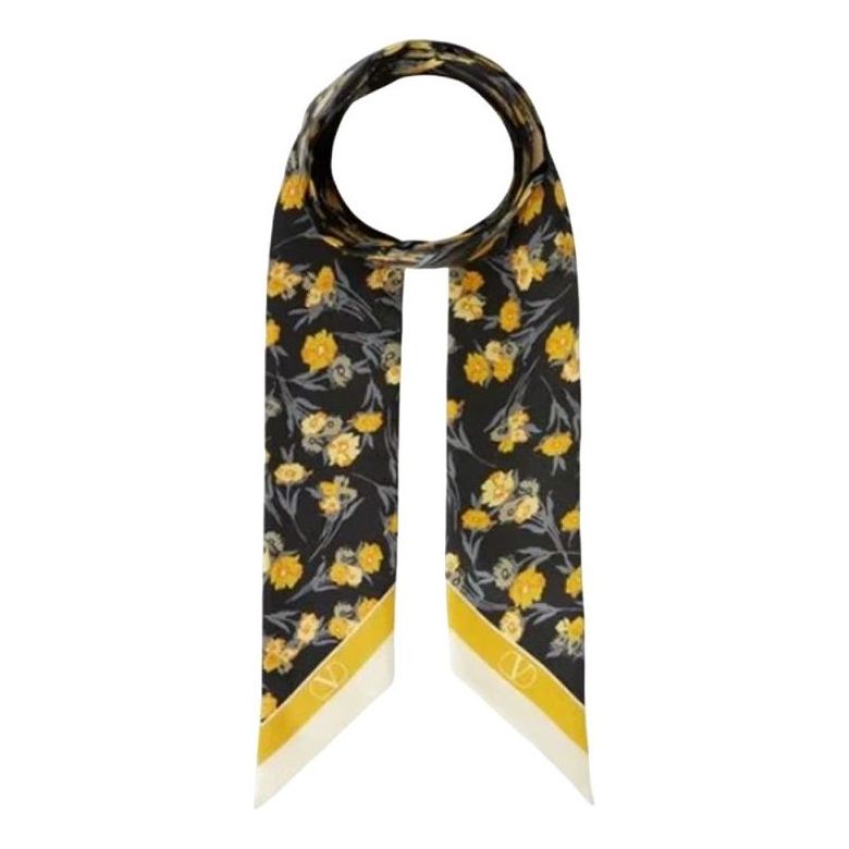 (WMNS) Valentino SS26 Silk Scarf 'Navy' E6017QLSCGD
