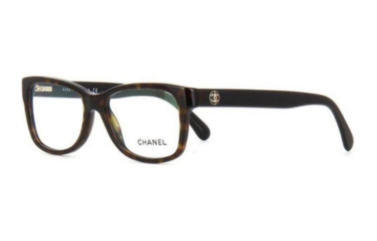 CHANEL - Irregular Shape Eyeglass Frames Unisex Tortoiseshell