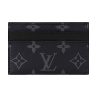 LOUIS VUITTON Coated Canvas Card Holder Men's Black