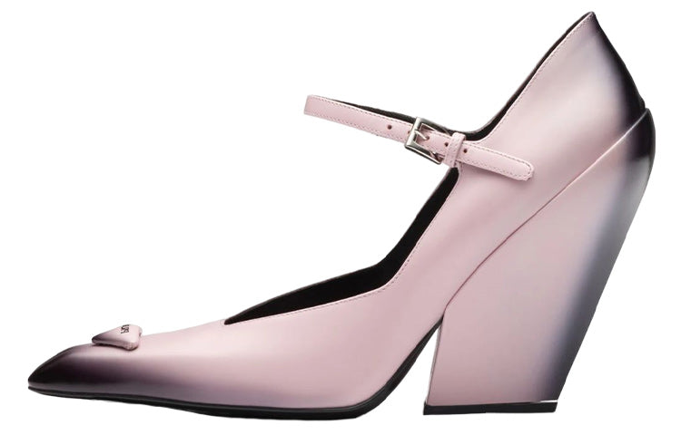 PRADA Brushed Leather Pumps 'Pink Black Ombre' Women's