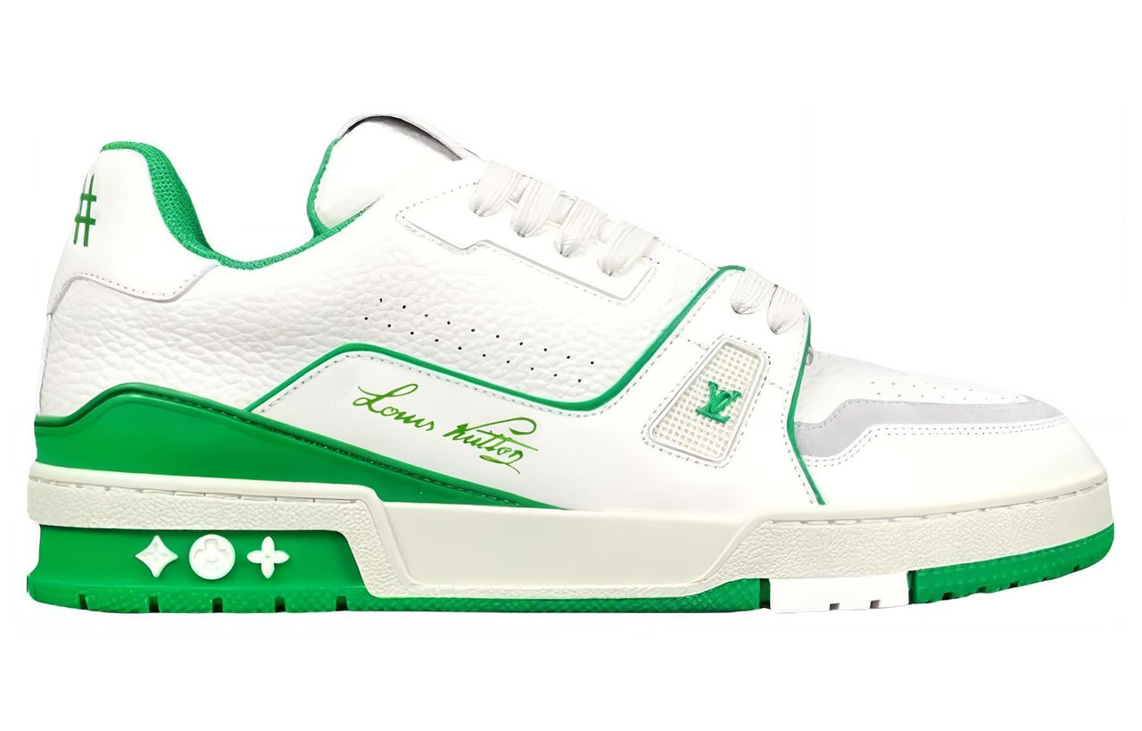 حذاء رياضي LOUIS VUITTON رقم 54 Signature White Green