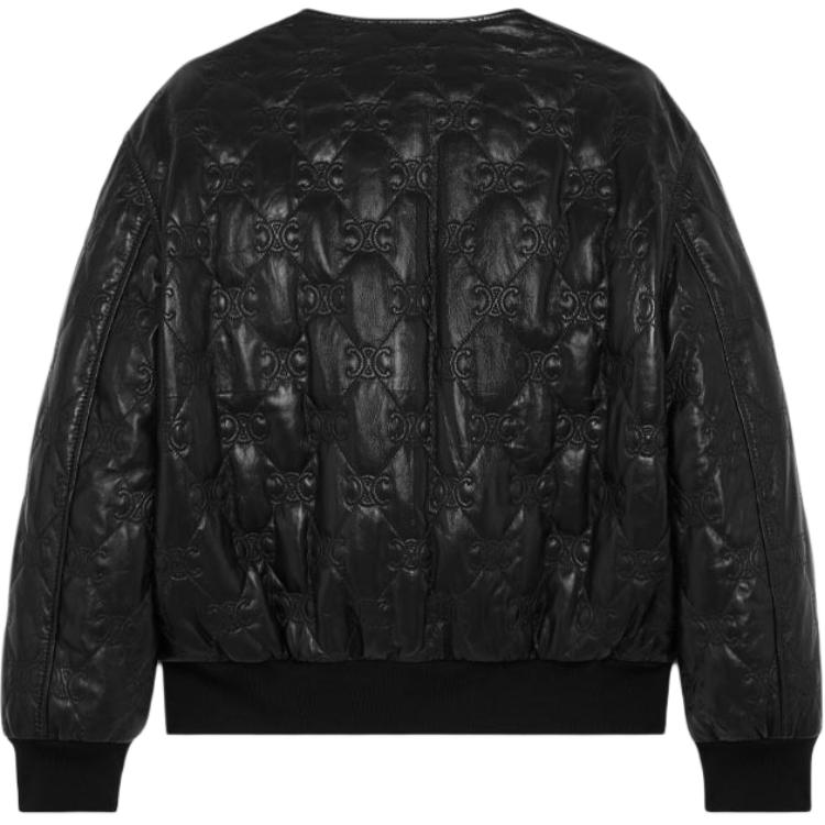 CELINE Triomphe Bomber Jacket In Soft Lambskin