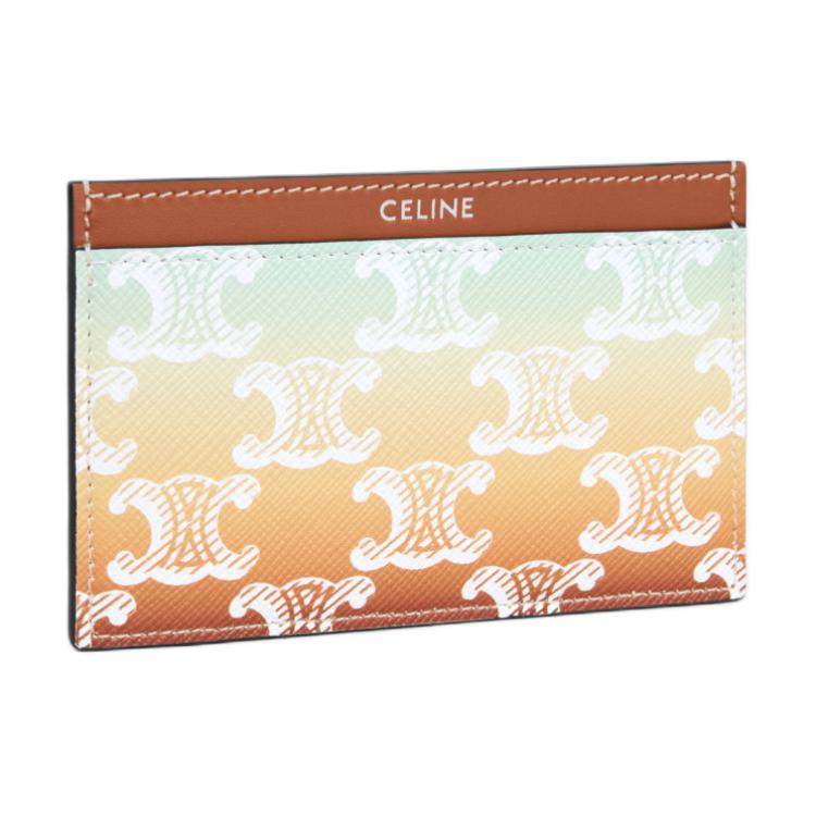 CELINE Cow Leather Card Holder Women's Multicolor
