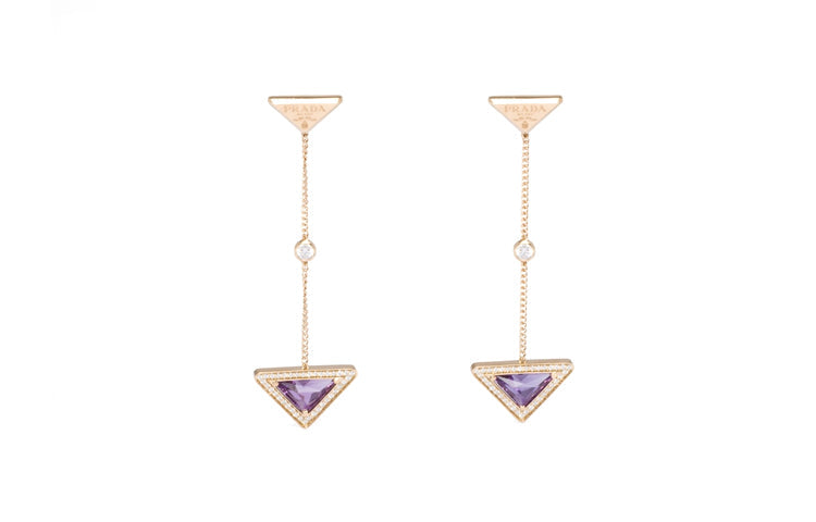 PRADA Earrings Women's Rose Gold