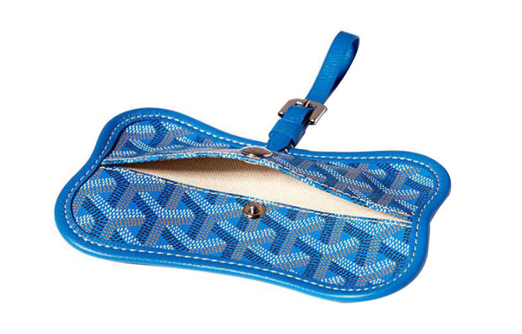 GOYARD Chien Gris Canvas With Leather Pet Bag Merch Unisex Blue
