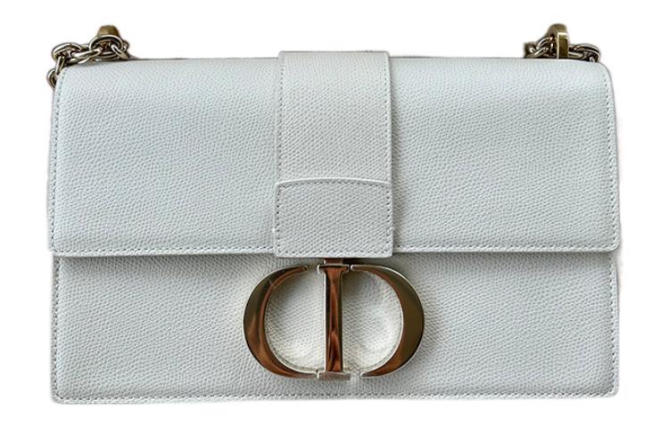 DIOR 30 Montaigne Grained Calfskin Monsta Bag Shoulder Bag Crossbody Bag Regular Women's White