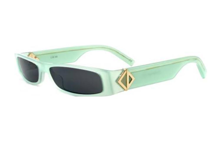 DIOR Acetate Irregular Shape Sunglasses Unisex Green