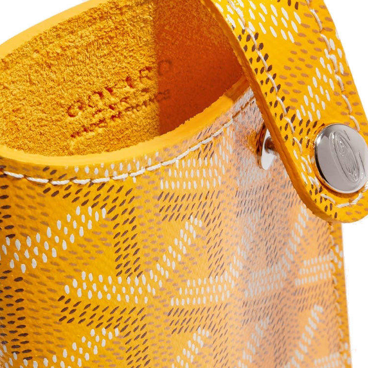 GOYARD Montmartre Canvas With Leather Eyeglass Pouch Small Size Unisex Yellow