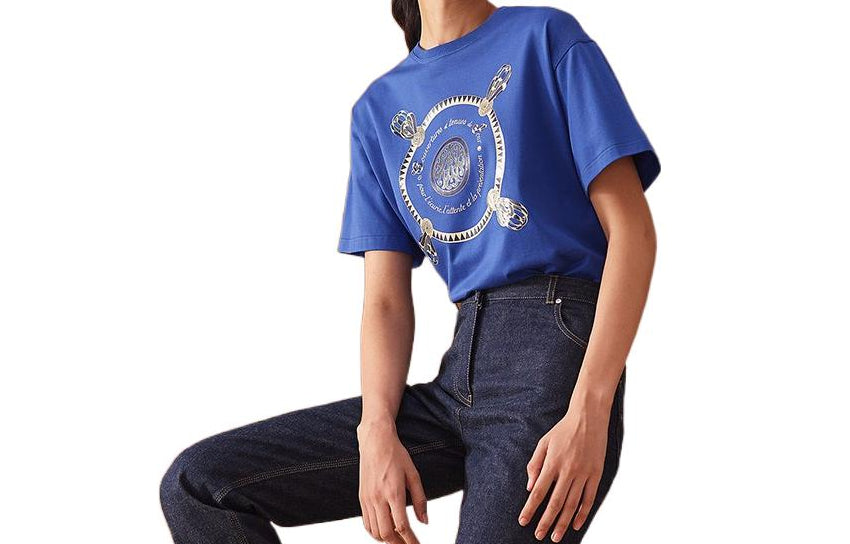 HERMES T Shirts Women's Blue