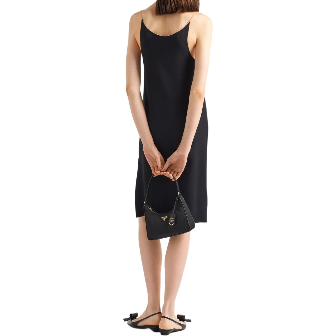 PRADA Chain-link Straps Slip Dress