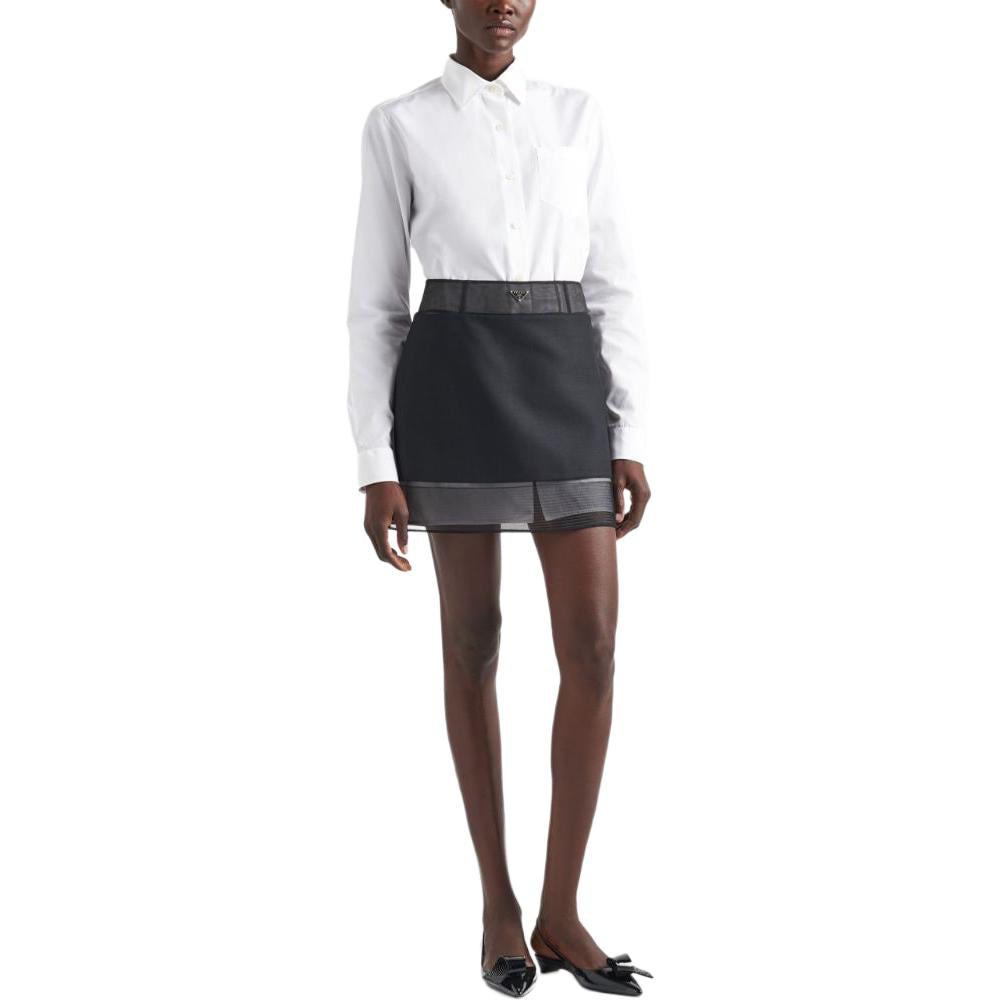 PRADA Casual Short Skirts Women's Black