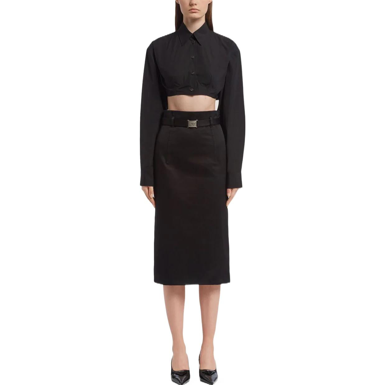 PRADA Casual Long Skirts Women's Black