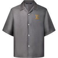 LOUIS VUITTON Printed Short-Sleeved Silk Shirt