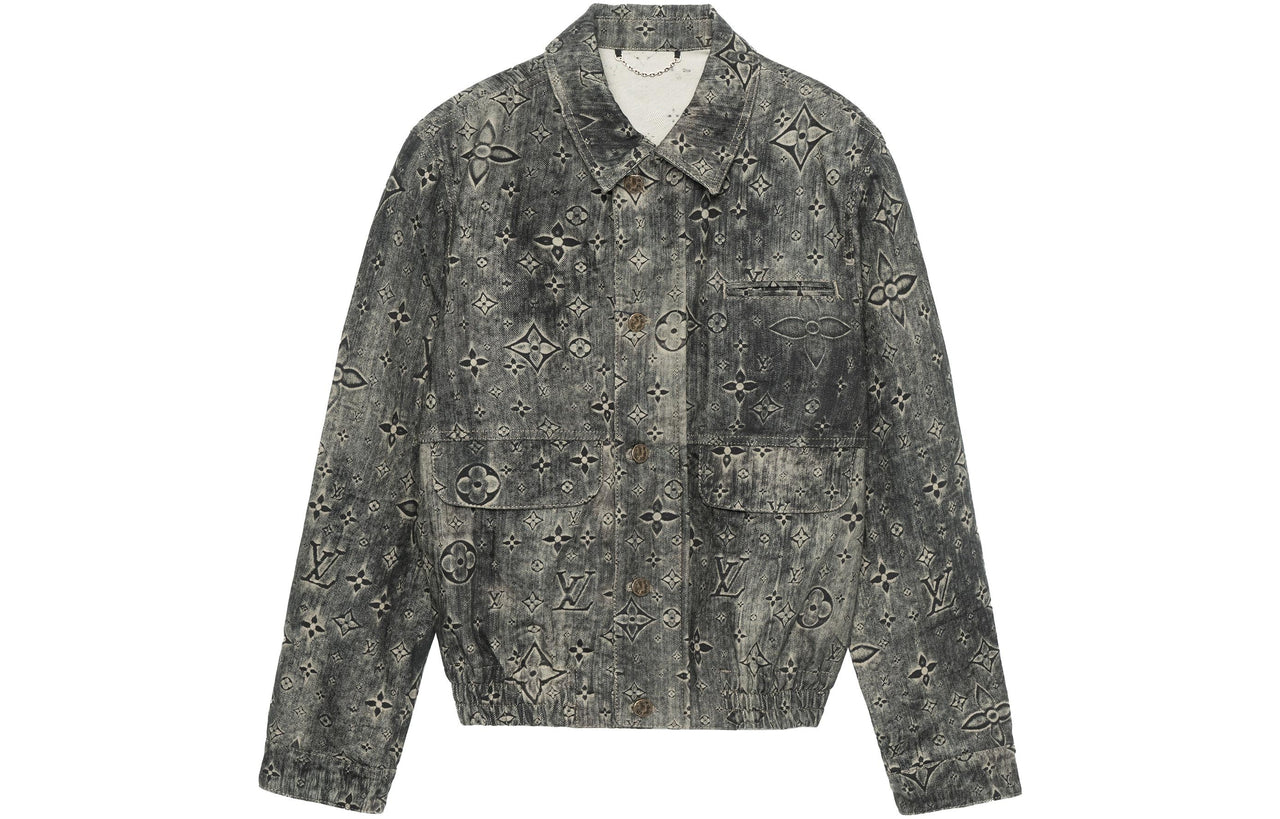 LOUIS VUITTON New Quarterly Products Of LV Denim Jacket Men's Gray