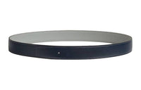 HERMES Solid Color Design Leather Belts Men's Marine Blue -