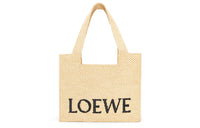 LOEWE Medium Font Tote In Raffia Natural