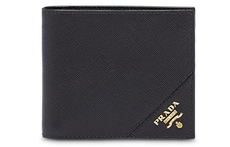 PRADA Cow Leather Clutch Men's Black