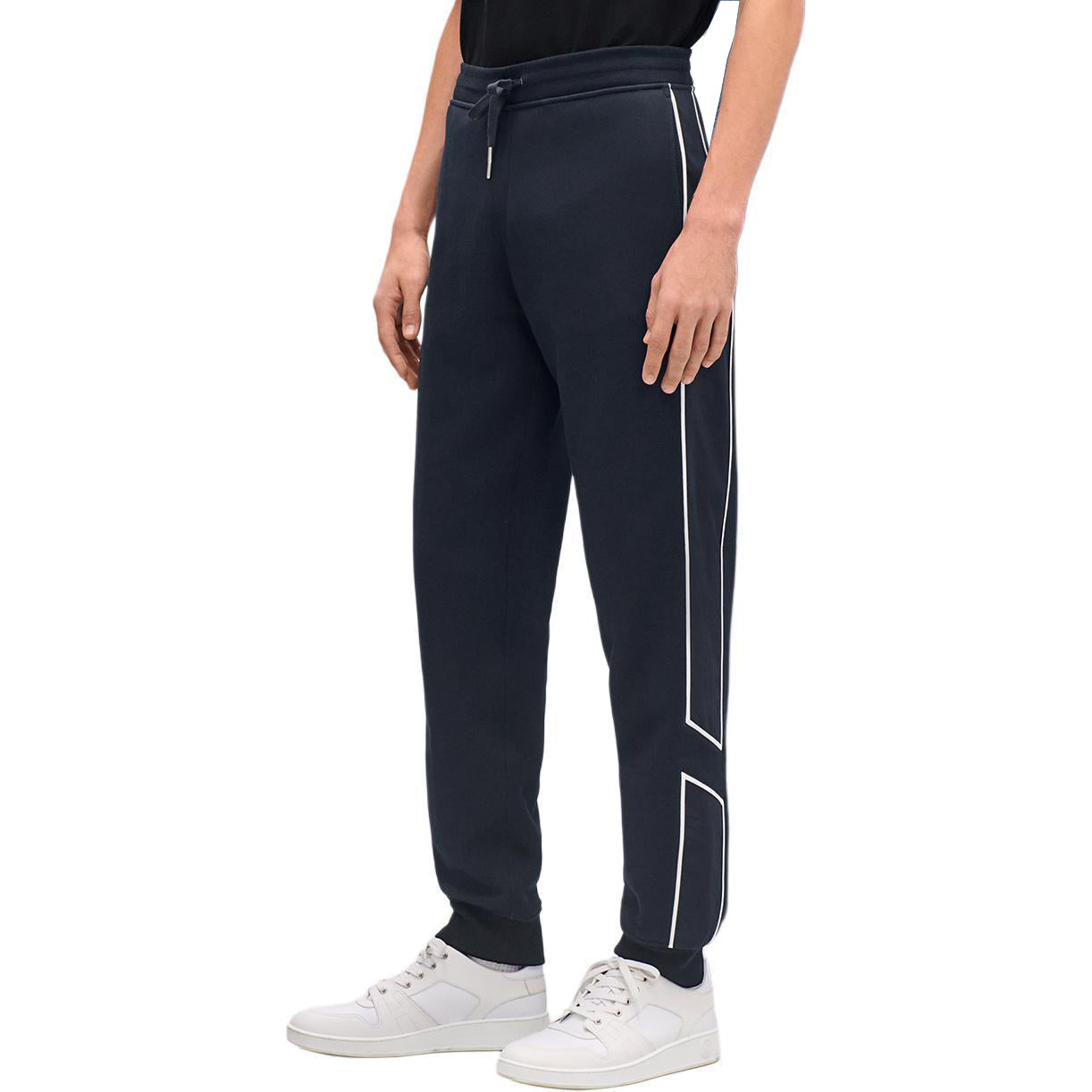 HERMES Knitted Sweatpants Men's Marine Blue
