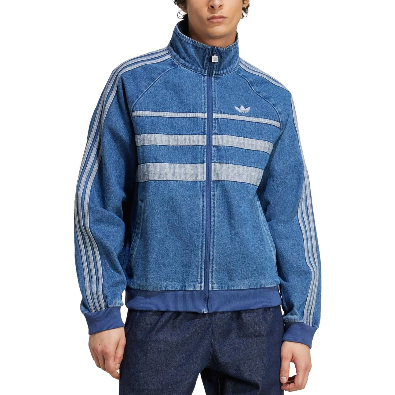 adidas Adicolor Fast Blue Denim Track Jacket Asia Sizing 'Light Denim' JX6457