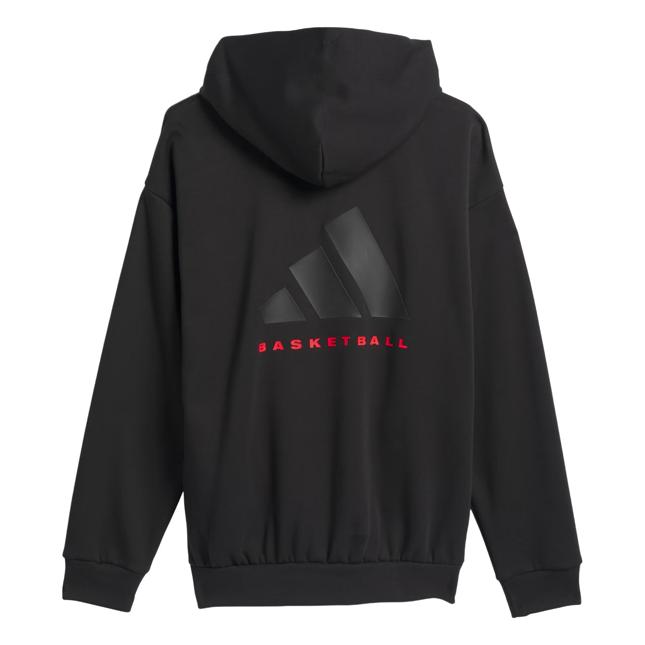 adidas Basketball Hoodie Asia Sizing 'Black Red' IZ4907