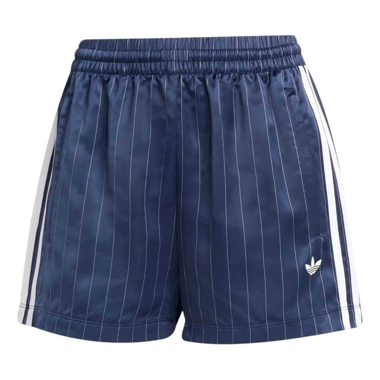 (WMNS) adidas Pinstripe Satin Shorts Asia Sizing 'Night Indigo' KD2285