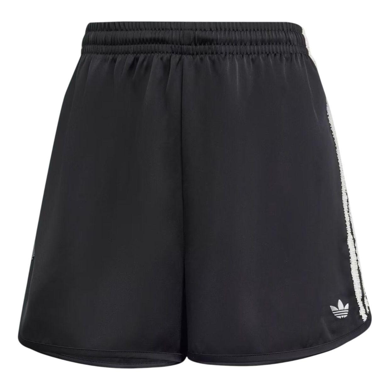 (WMNS) adidas Satin Shorts Ruffle 3-Stripes 'Black' KC8816