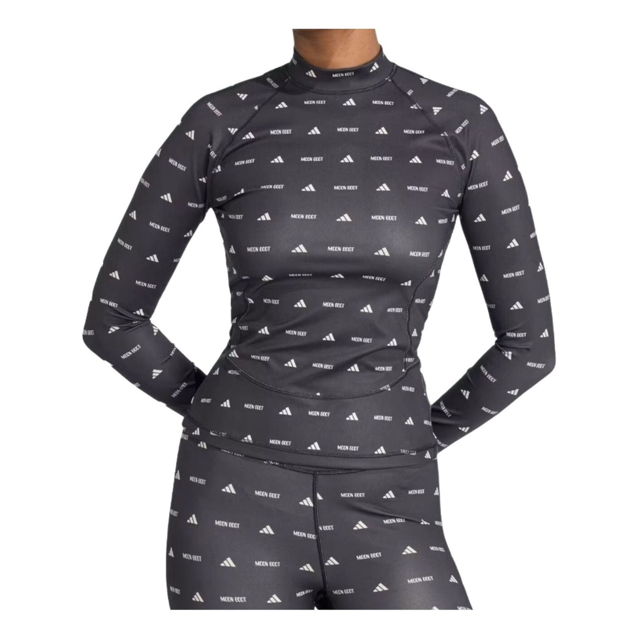 (WMNS) adidas x Moon Boot Logo Long-Sleeved T-Shirt 'Black' JM6507