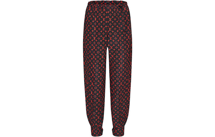 LOUIS VUITTON New Quarterly Products Of LV Knitted Sweatpants Women's Red