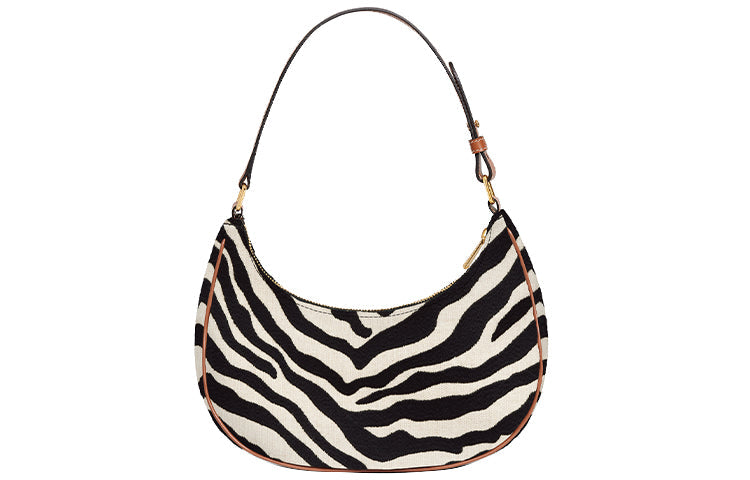 CELINE AVA Textile Calfskin Handbag Women's Black