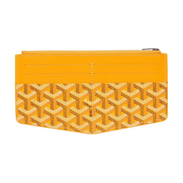 GOYARD Insert Louise Canvas With Leather Wallet Unisex Yellow