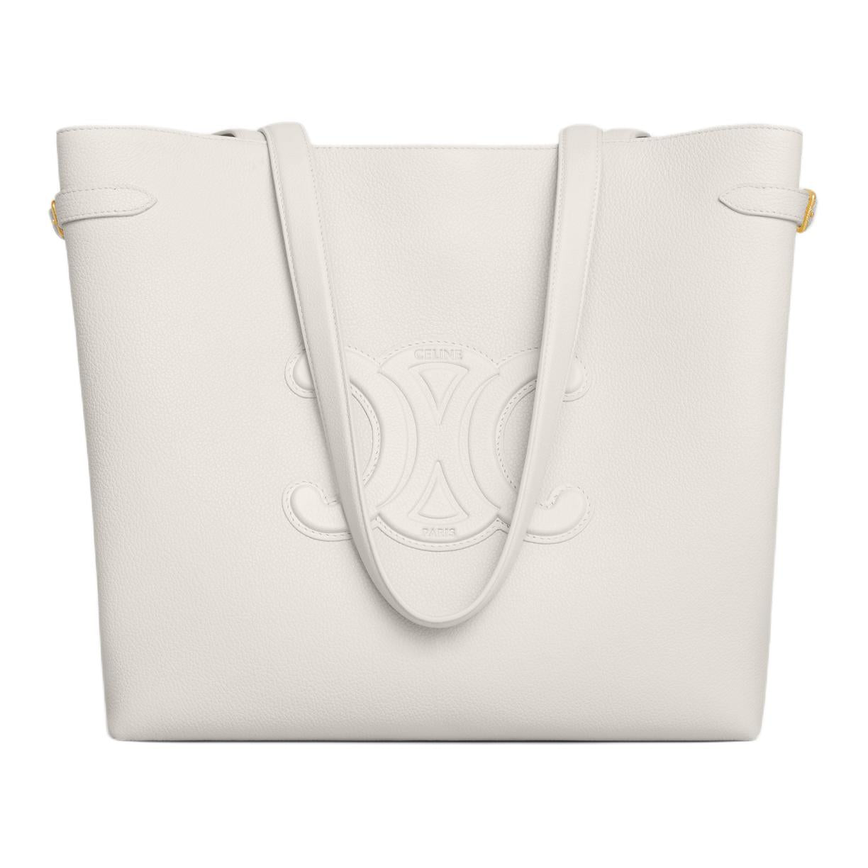 CELINE Cabas Suede Calfskin Tote Bag, Shopping Bag, Shoulder Bag, Handbag Medium Size Women's Beige