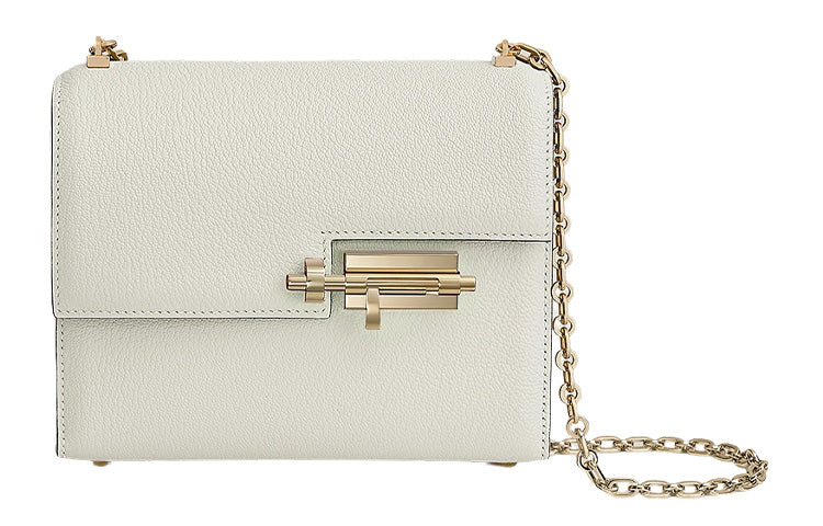 HERMES Verrou Mysore Goat Skin Verrou Bag, Shoulder Bag, Crossbody Bag Mini Women's 0TMushroom White