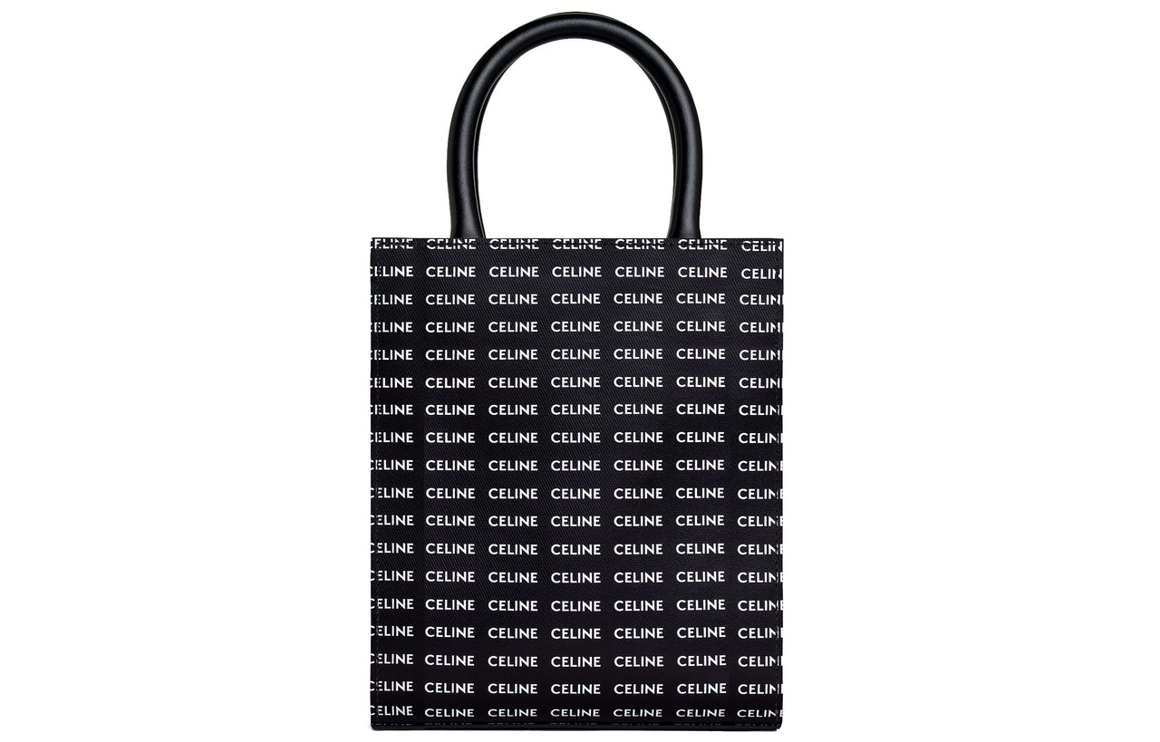 CELINE Canvas Tote Bag, Music Score Bag, Handbag, Shoulder Bag, Crossbody Bag Mini Unisex Black