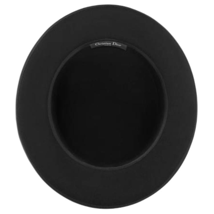 DIOR Rabbit Fur Felt Top Hats Women's Black