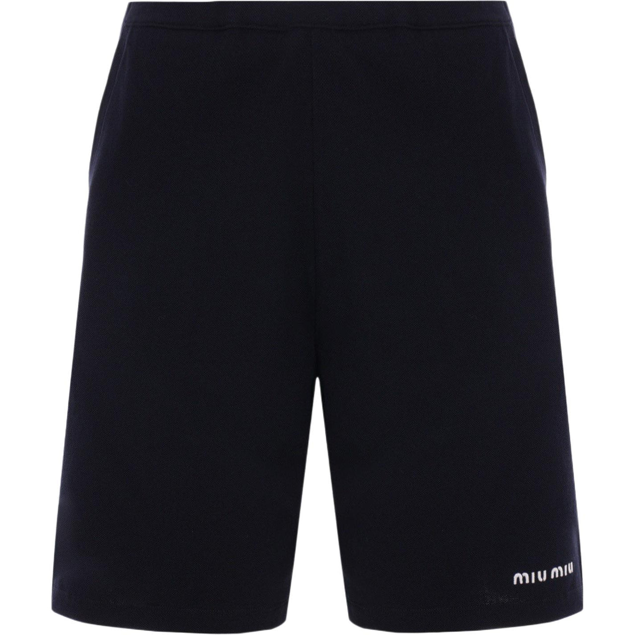 MIU MIU Logo Embroidered Shorts