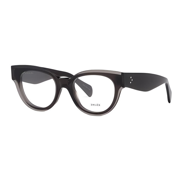 CELINE Acetate Oval Eyeglass Frames Unisex Black
