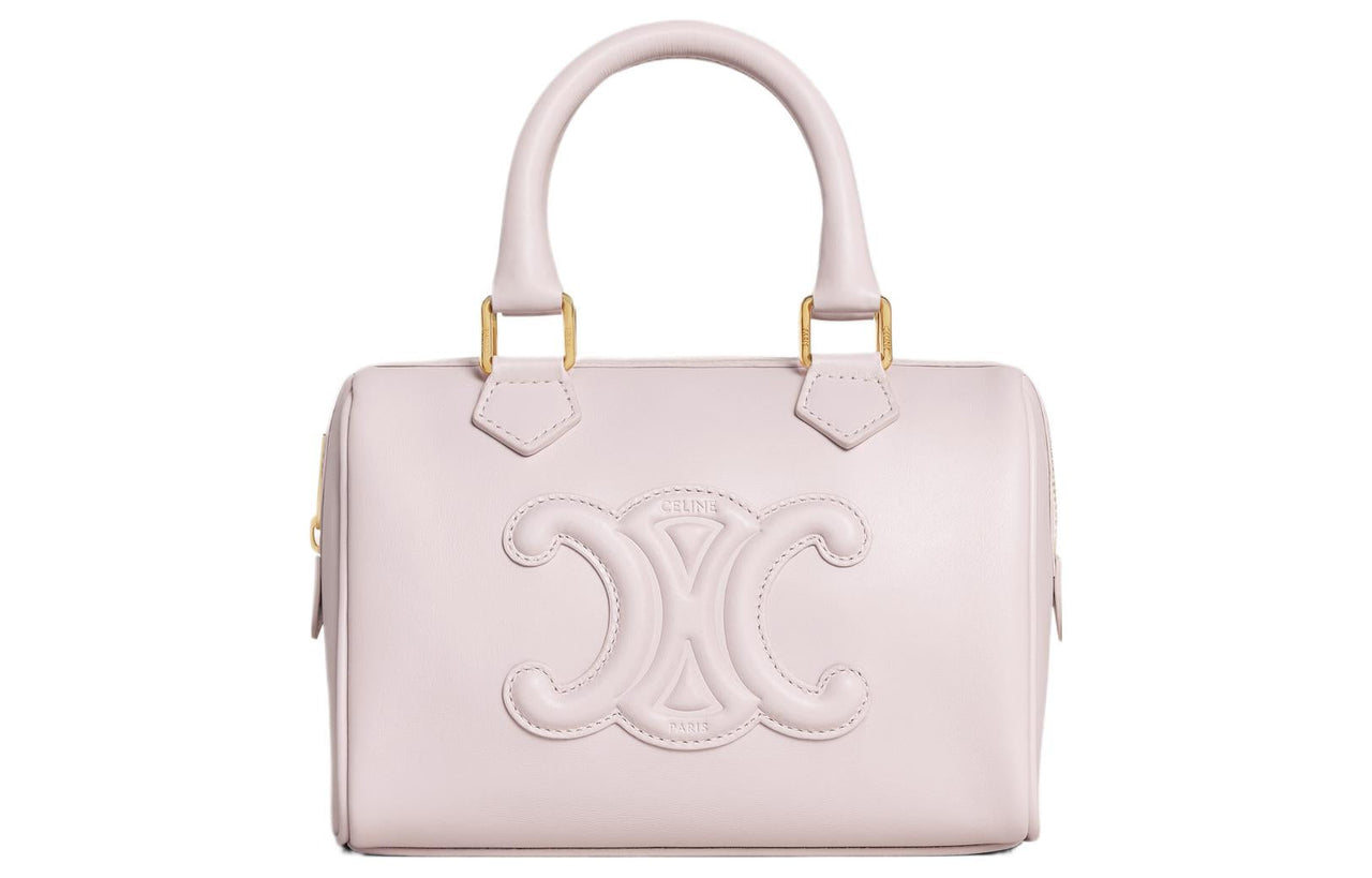 CELINE Cuir Triomphe Triumph Calfskin Boston Bag, Shoulder Bag, Crossbody Bag, Handbag Trumpets Women's Pink