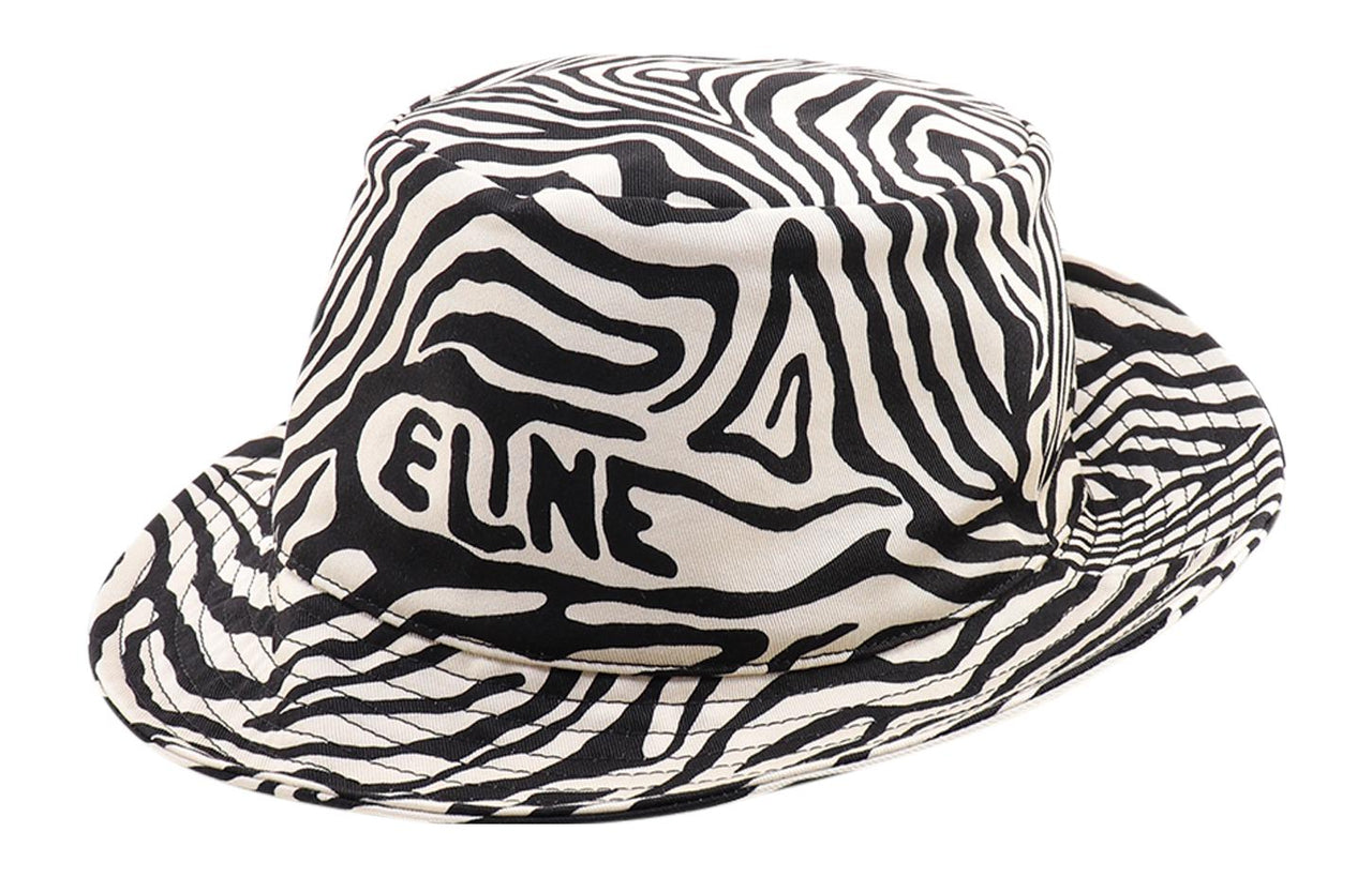 CELINE Zebra Print Bucket Hat In Cotton Gabardine