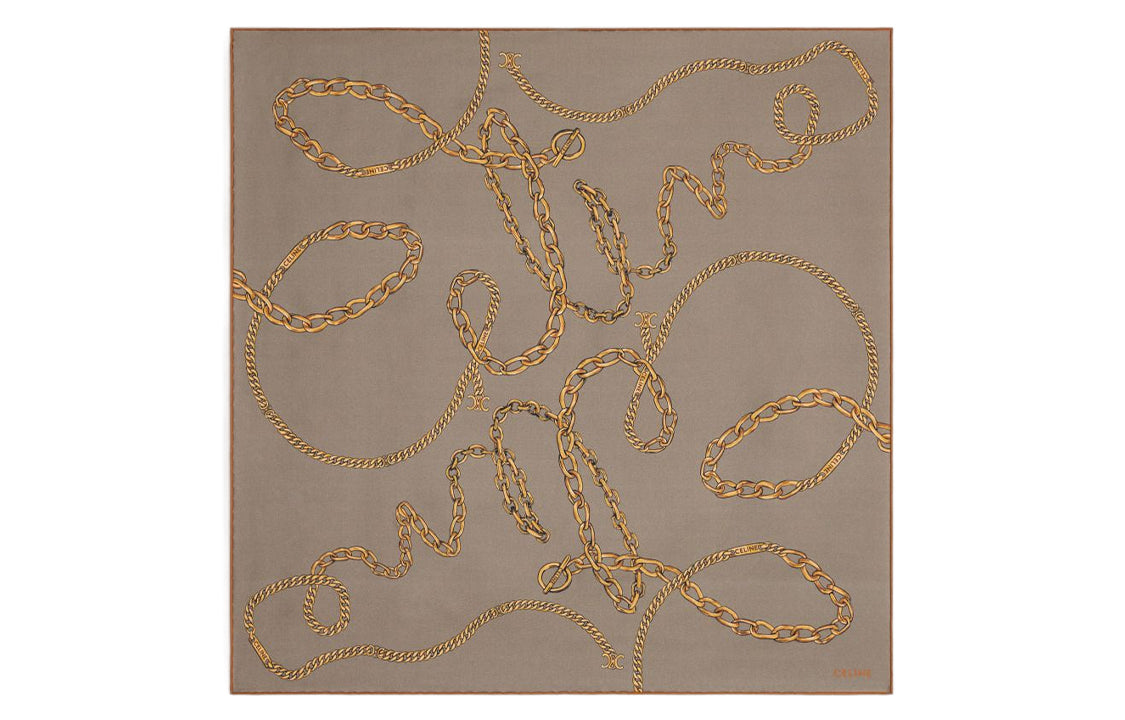 CELINE Bandana In CELINE Chain Silk Twill
