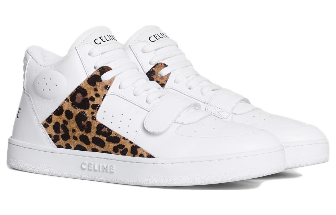 CELINE CT 02 High Top Skateboard Shoes Women's White