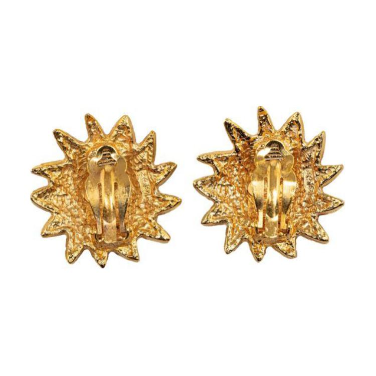 CHANEL 1990 2000s Lion head Clip on Earrings