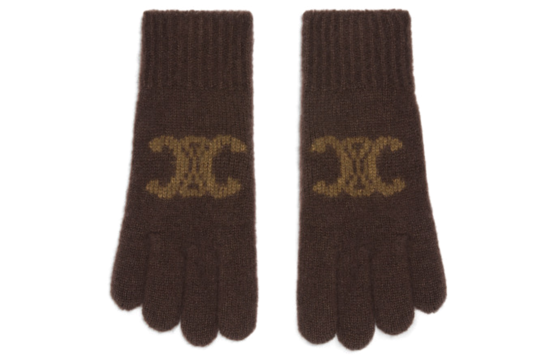 CELINE Gloves In Monogram Wool Cashmere And Silk