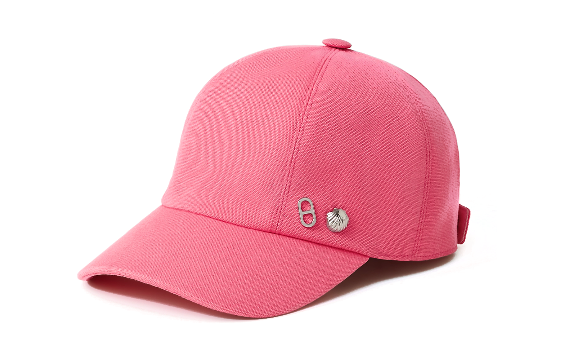 HERMES Cotton Baseball Caps Unisex Pink