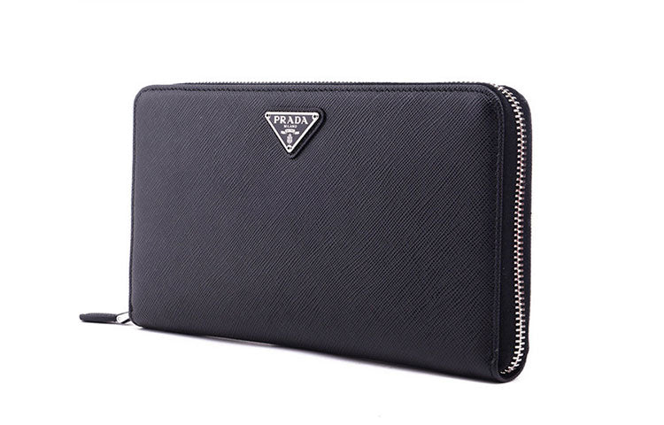 PRADA Cow Leather Wallet Regular Women's Black