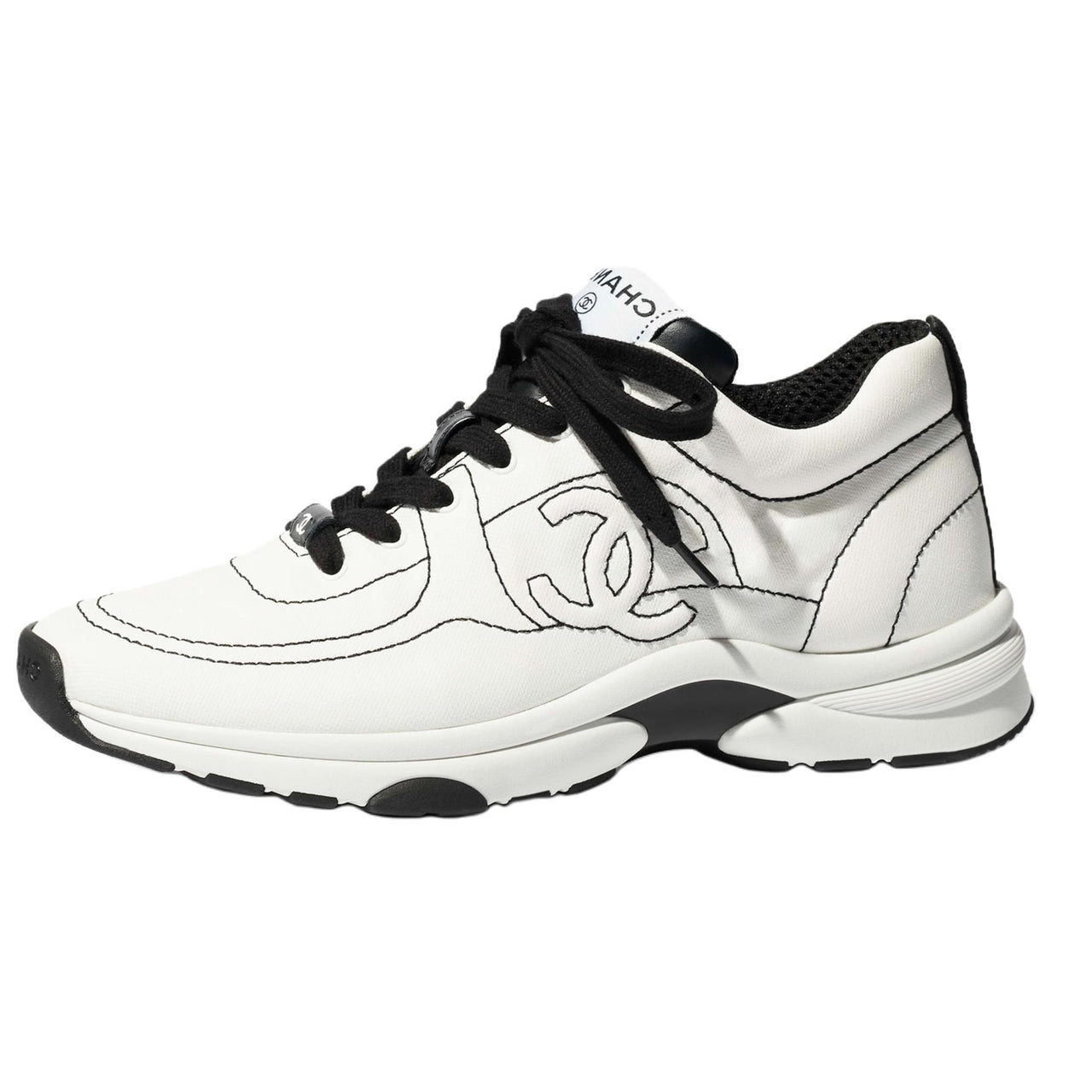 CHANEL Low Top Casual Shoes Women's White