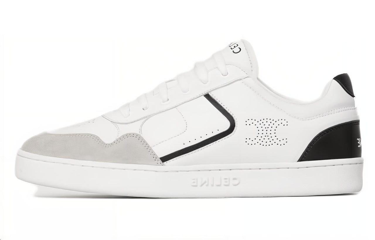 CELINE CT 10 Low Top Skateboard Shoes Women's White
