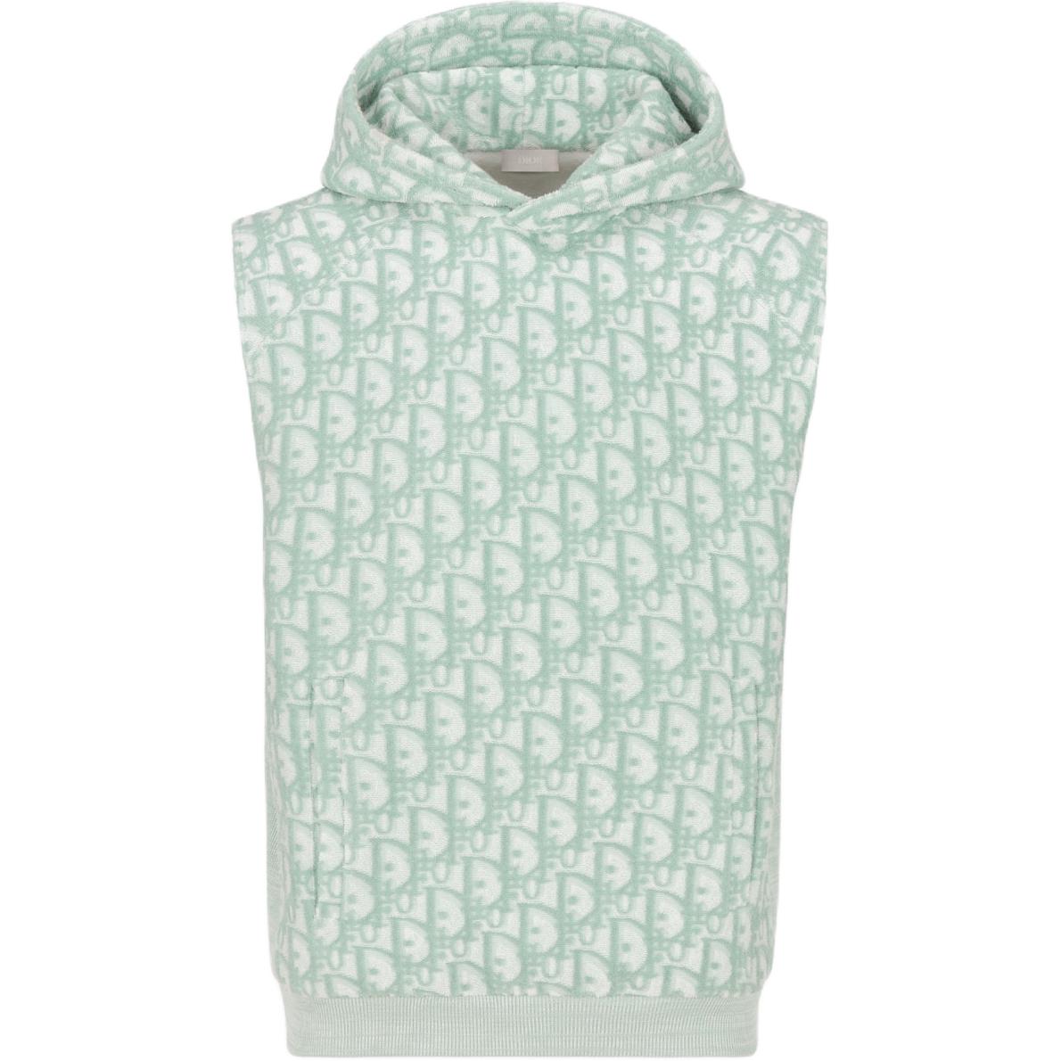 DIOR All-Over Logo Patterned Sleeveless Hoodie