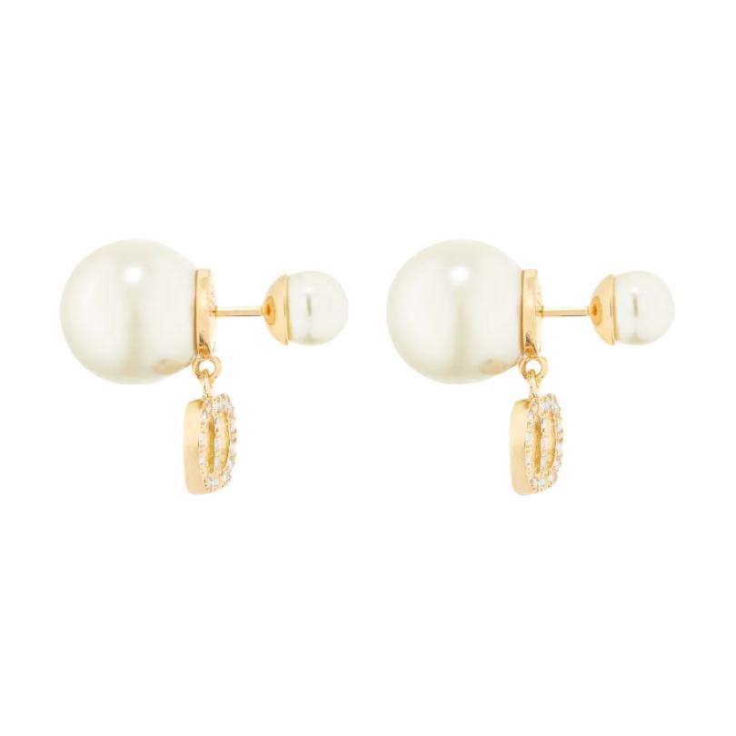 DIOR Crystal Earrings Women's Multicolor